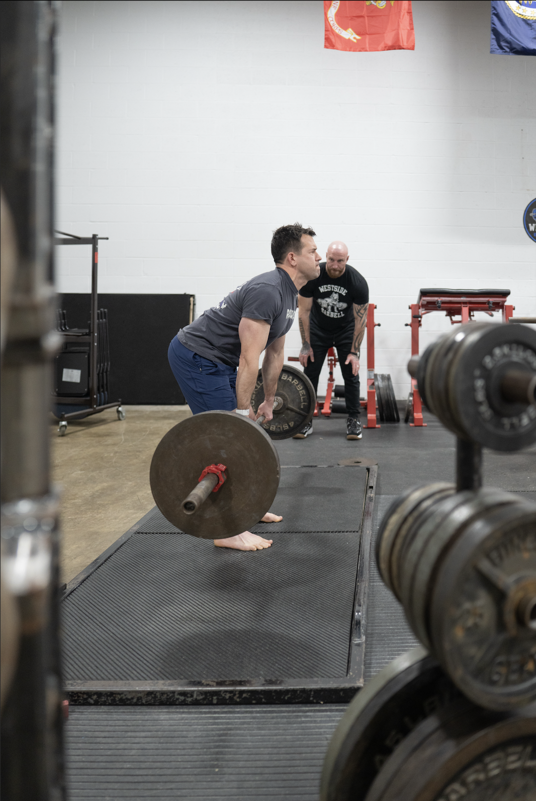 Craig coaching at Westside Barbell